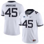 Men's West Virginia Mountaineers NCAA #45 Derek Ambrosino White Authentic Nike Stitched College Football Jersey AI15K64EK